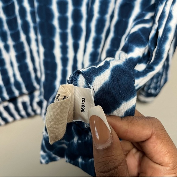 Soft Surroundings Women Top Large Blue Geometric Art‎ Tunic Lagenlook Popoer - Picture 7 of 10